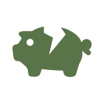 broken piggy bank icon